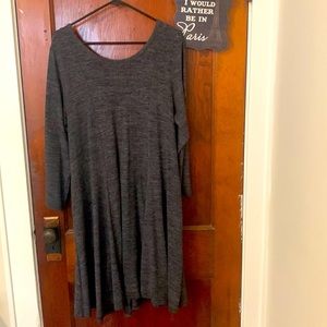 Torrid Super Soft Plush Lace Up Back Dress with Pockets